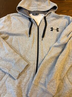 Under Armour Gray & Black Zip-Up Hoodie